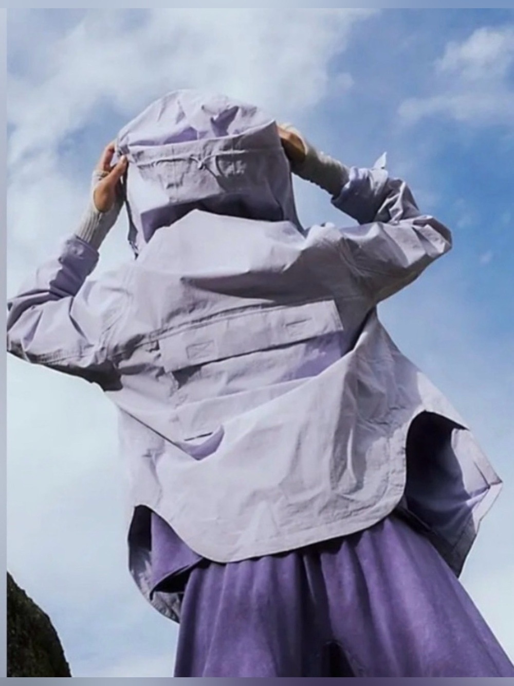 Free People Singin' In The Rain Packable Jacket. NWT Lavendar fog - Picture 3 of 5